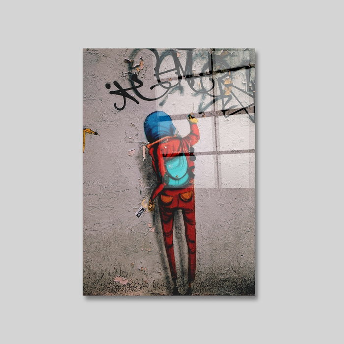 Wallity Cuadro Decorativo de Vidrio Templado Banksy 30 x 45 cm Wallity Cuadro Decorativo de Vidrio Templado Banksy 30 x 45 cm
